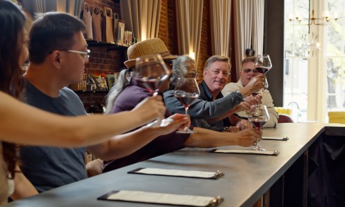 Group wine tasting in Eagle, ID